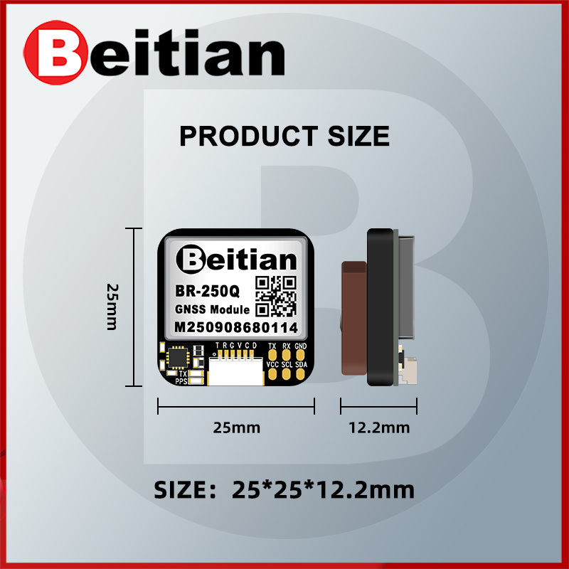 Beitian BR-280 dual-frequency multi-mode single Beidou GPS sub-meter GNSS positioning module with compass Beitian BR-280 dual-frequency multi-mode single Beidou GPS sub-meter GNSS positioning module with compass